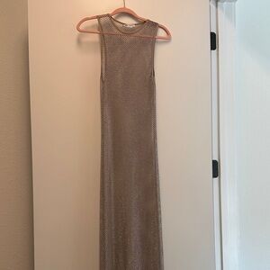 Zara Rhinestone Sleeveless Maxi Dress